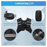 20 lbs. ZELUS Weighted Vest with Reflective Stripe for Workout