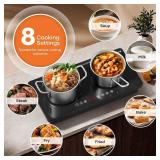 $89 Double Induction Cooktop 1800W, Dual 900W Burners, Glass Surface