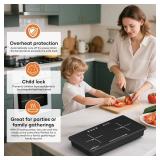 $89 Double Induction Cooktop 1800W, Dual 900W Burners, Glass Surface