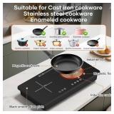 $89 Double Induction Cooktop 1800W, Dual 900W Burners, Glass Surface