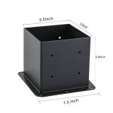 $116 6x6 Post Base (8pc), 5.6x5.6, 13GA Steel, Black Powder Coat