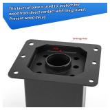 $116 6x6 Post Base (8pc), 5.6x5.6, 13GA Steel, Black Powder Coat