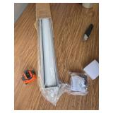 $54 Persilux Light Filtering Roller Shades, Cordless, Linen, 22x72, Grey