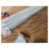 $54 Persilux Light Filtering Roller Shades, Cordless, Linen, 22x72, Grey