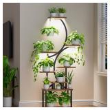 $110 Indoor Plant Stand with Grow Lights - 62" Tall, 8-Tier Shelf