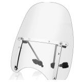 $53 Universal 18x16 Motorcycle Windshield for Harley, Honda, Kawasaki