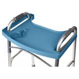 Sigo Blue Walker Tray for Rolling Folding Walker w/ Cup Holder