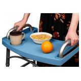 Sigo Blue Walker Tray for Rolling Folding Walker w/ Cup Holder