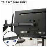 VIVO Telescoping Flush Wall Mount for Dual 21" 32" Monitors