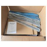 $133 24-Inch Leather Bar Stools, Counter Height, High Back, Dark Brown