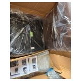 $133 24-Inch Leather Bar Stools, Counter Height, High Back, Dark Brown