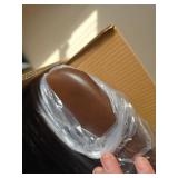 $133 24-Inch Leather Bar Stools, Counter Height, High Back, Dark Brown