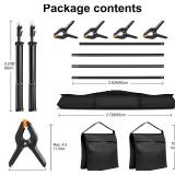 $50 10x7ft Adjustable Backdrop Stand Kit with Black Curtain