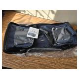 30 in. Blue/Gray 2-Section Drop-Bottom Duffel with Blade Wheels