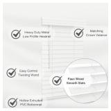 $65 Lotus & Windoware Cordless Faux Wood Blind, 22W x 60L, White