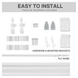 $65 Lotus & Windoware Cordless Faux Wood Blind, 22W x 60L, White