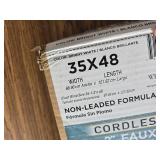 $65 Lotus & Windoware Cordless Faux Wood Blind, 22W x 60L, White