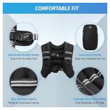 ZELUS Weighted Vest 6/8/12/16/20/25/30 lb with Reflective Stripe