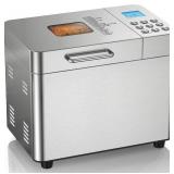 $100 OSIPOTO 2LB Bread Maker 17-in-1 Stainless Steel, 15h Timer