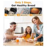 $100 OSIPOTO 2LB Bread Maker 17-in-1 Stainless Steel, 15h Timer