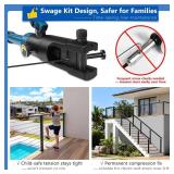 $196 2ft-4ft Cable Railing Kit with 33 Drilled Handrail, Black T304 SS