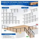 $196 2ft-4ft Cable Railing Kit with 33 Drilled Handrail, Black T304 SS