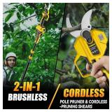 $169 Dewalt 20V MAX 2-in-1 Pole Pruning Shears, 1.6 dia, 14.8 ft