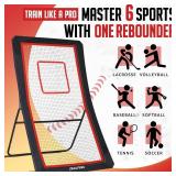 $120 Lacrosse Rebounder 4x6FT Net for Backyard, 5 Angles