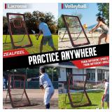 $120 Lacrosse Rebounder 4x6FT Net for Backyard, 5 Angles