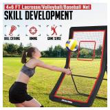 $120 Lacrosse Rebounder 4x6FT Net for Backyard, 5 Angles