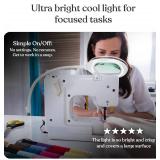 $115 Brightech LightView Pro Magnifying LED Desk Lamp - White