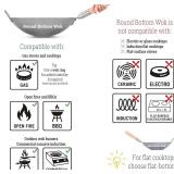 $66 Craft Wok Hammered Carbon Steel Wok with Helper Handle, 14-Inch