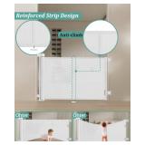 50-Inch Retractable Baby Gate, 34-Inch Tall, Reinforced Strip