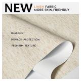 $73 Persilux Blackout Roller Shades, Cordless Linen Fabric, 30.5W 72H