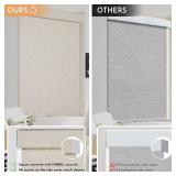 $73 Persilux Blackout Roller Shades, Cordless Linen Fabric, 30.5W 72H
