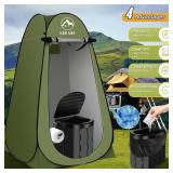 $60 Portable Toilet Kit for Camping with Pop-Up Privacy Tent