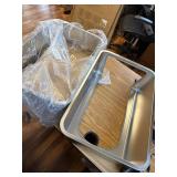 $90 Stainless Steel Enclosed Cat Litter Box with Lid, XL, Non-Stick