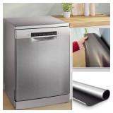 Stainless Steel Dishwasher Magnet Cover (23x25) Black Panel