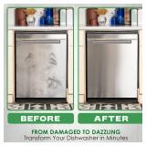 Stainless Steel Dishwasher Magnet Cover (23x25) Black Panel