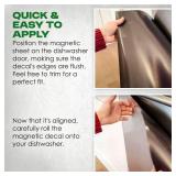 Stainless Steel Dishwasher Magnet Cover (23x25) Black Panel