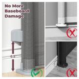 Retractable Baby Gate for Stairs, 55" Wide, 34" Tall, Grey Indoor