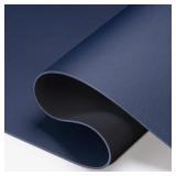 $56 Nekmit Leather Desk Blotter Pad 36 x 20 in, Flat, Non-Slip, Blue