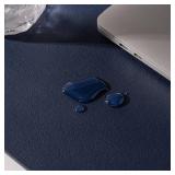 $56 Nekmit Leather Desk Blotter Pad 36 x 20 in, Flat, Non-Slip, Blue