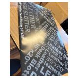 $56 Nekmit Leather Desk Blotter Pad 36 x 20 in, Flat, Non-Slip, Blue