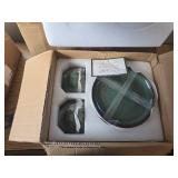 $117 Plates & Bowls Set for 8, 24-Piece Dinnerware, Sage Green