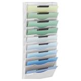 $50 EASEPRES 10-Pocket Mesh Wall File Organizer, Holder, White