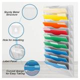 $50 EASEPRES 10-Pocket Mesh Wall File Organizer, Holder, White