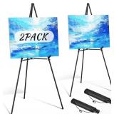 Easel Stand for Sign 70" Adjustable Portable Metal Easel 2-Pack
