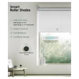 $179 Yoolax Motorized Blinds with Remote, Blackout, White 31x72