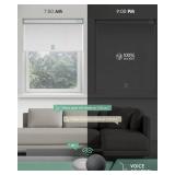 $179 Yoolax Motorized Blinds with Remote, Blackout, White 31x72